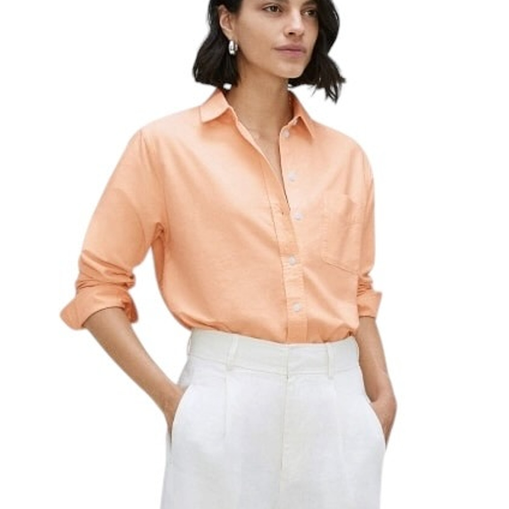 Everlane The Must Have Oxford Shirt in Apricot size 0 NWT